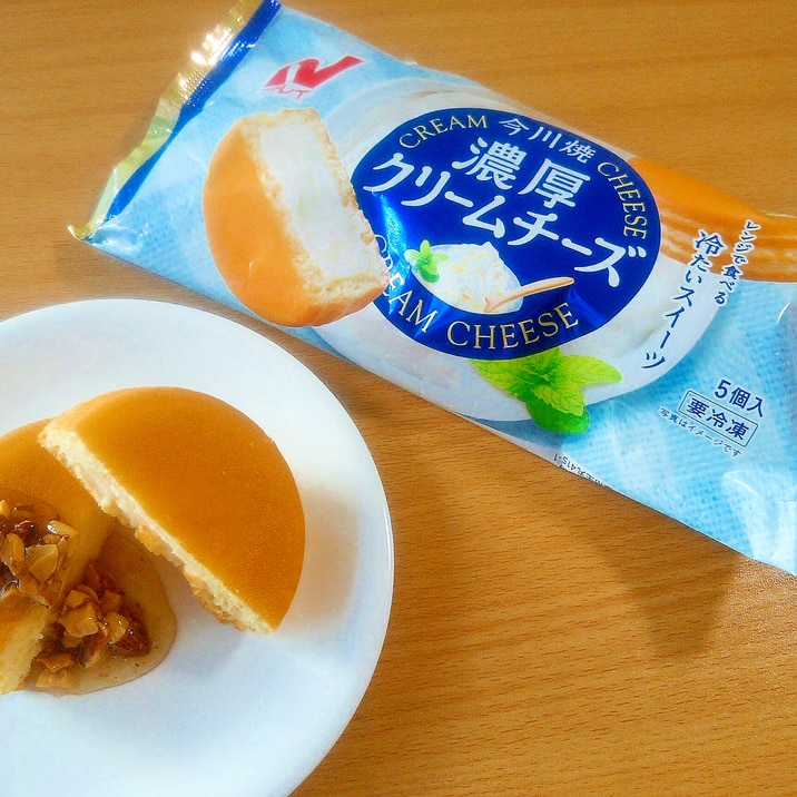 今川焼 濃厚クリームチーズ のはちみつナッツソース レシピ 作り方 By 簡単ヘルシー料理研究家 ふしゆか 楽天レシピ 今川焼 濃厚クリームチーズ のはちみつナッツソース レシピ 作り方 By 簡単ヘルシー料理研究家 ふしゆか 楽天レシピ